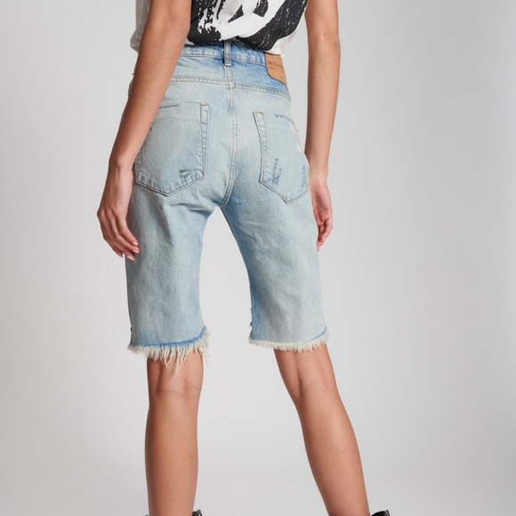 One Teaspoon Kansas Cut Off Trucker Shorts - Picture 11 of 12